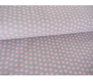 Jersey Sternchen rosa auf grau